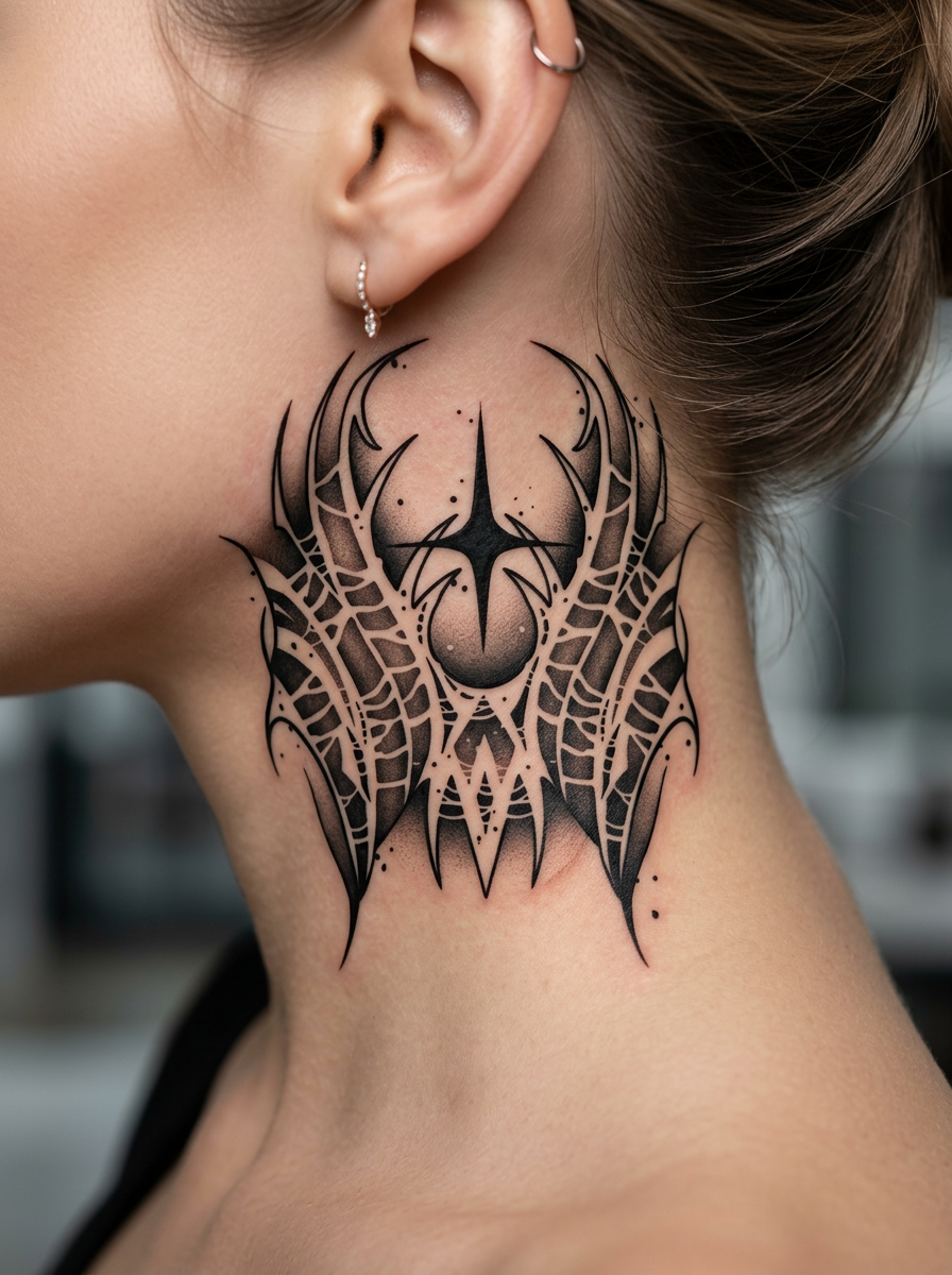 Abstract Web & Star (6 Pack) semi-permanent tattoo