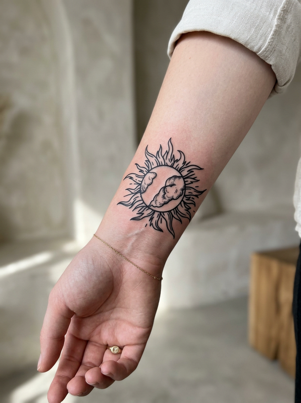 Sun Cloud (8 Pack) semi-permanent tattoo