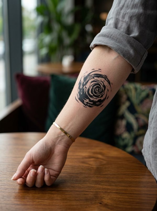 Swirl of Rose (6 Pack) semi-permanent tattoo