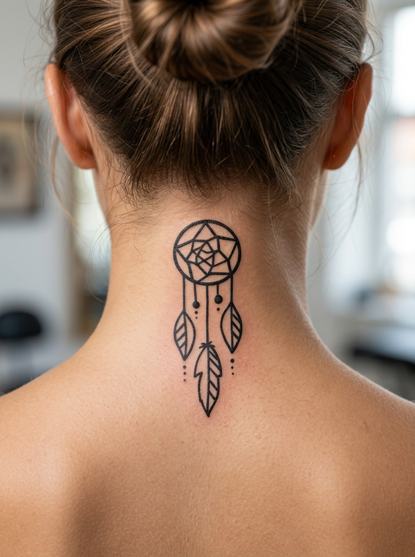 Minimalist Dreamcatcher (8 Pack) semi-permanent tattoo