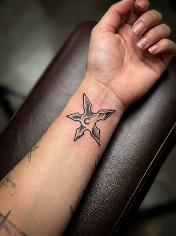 Ninja Star (8 Pack) semi-permanent tattoo