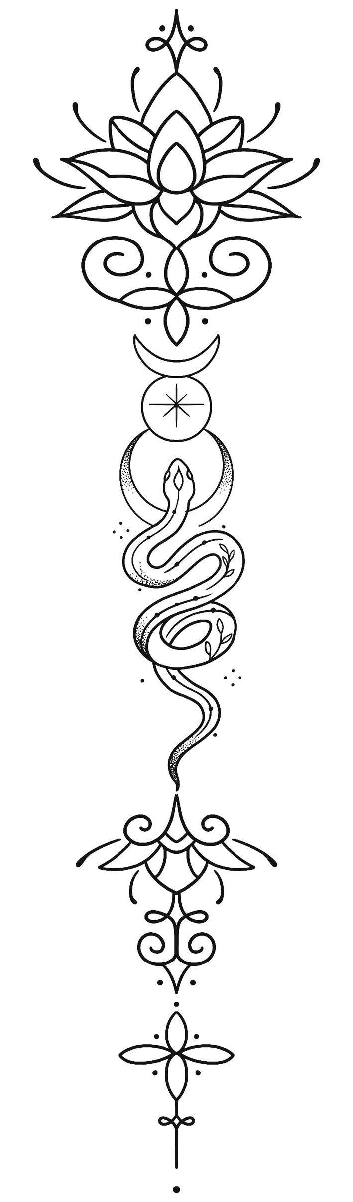 Whimsy Lotus & Snake Trail