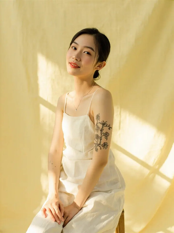 Floral temporary tattoos