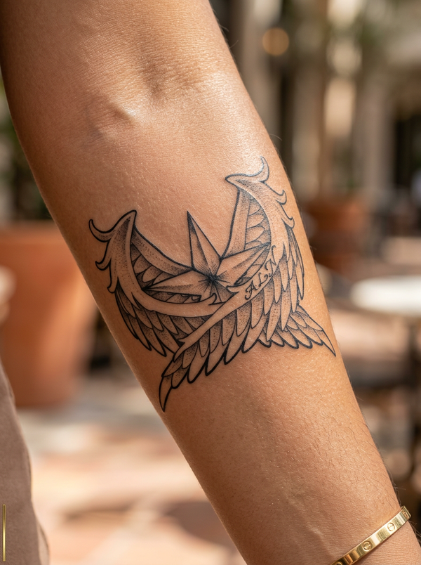 Wings of the Guiding Star (6 Pack) semi-permanent tattoo