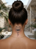 "Divine Awakening" Geometric Lotus Flower (6 Pack) semi-permanent tattoo