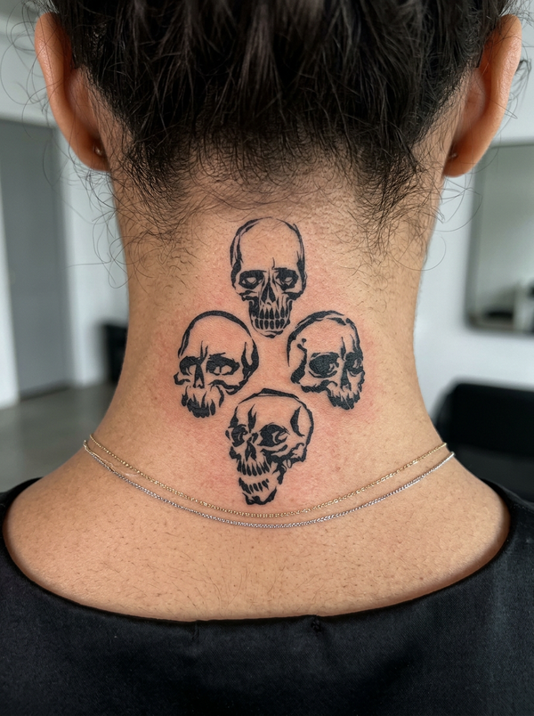 The Four Faces of Mortality (8 Pack) semi-permanent tattoo