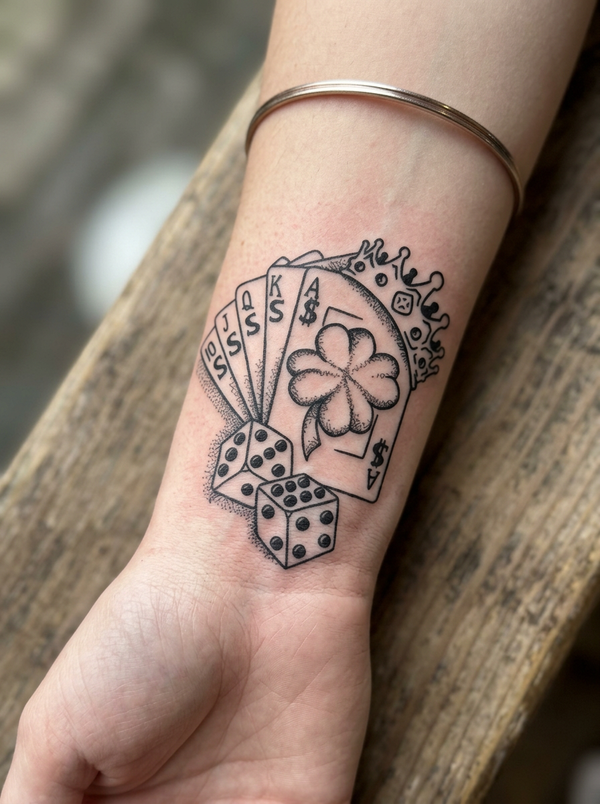 Lucky Charm Cards (8 Pack) semi-permanent tattoo
