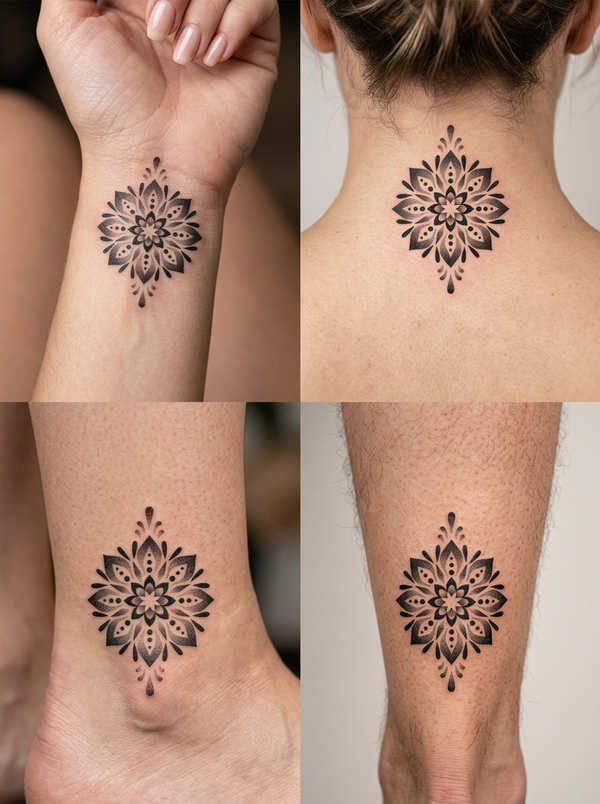Small Mandala (8 Pack) semi-permanent tattoo