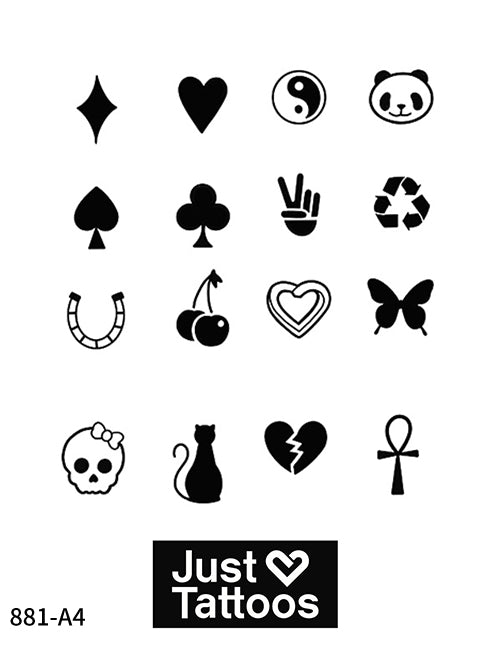 Small tattoo- Hearts, symbols, animals-811-A4-1