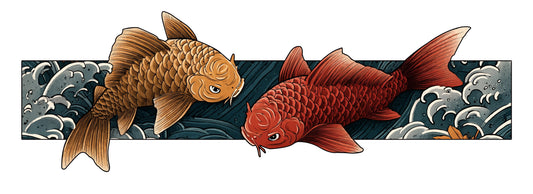 Colored Koi Fishes