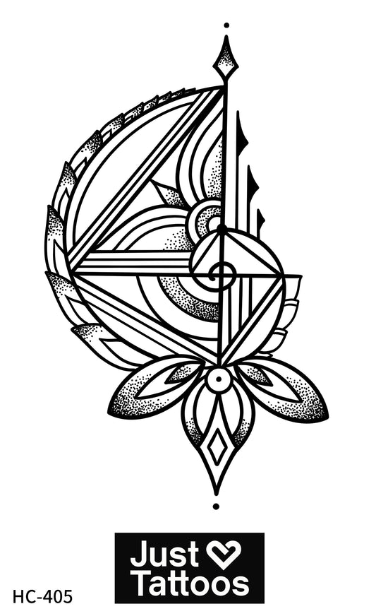 Art Deco Geometric Floral Design