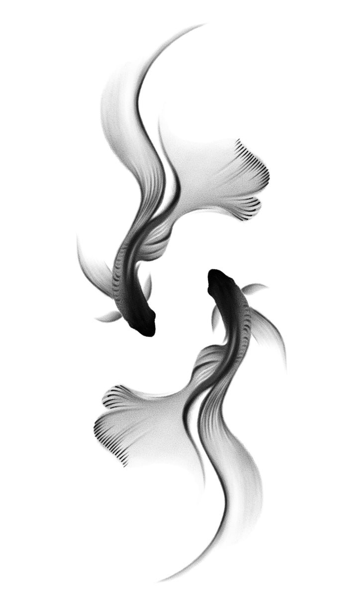 Two Koi Fishes 2.75x4.75 – Just Tattoos