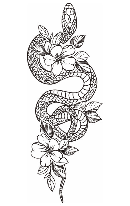 Floral Slithering Snake