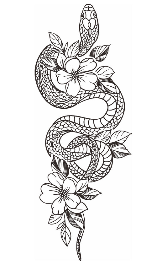 Floral Slithering Snake