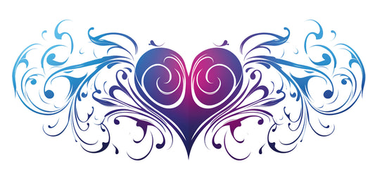 Colored Heart Tribal Design