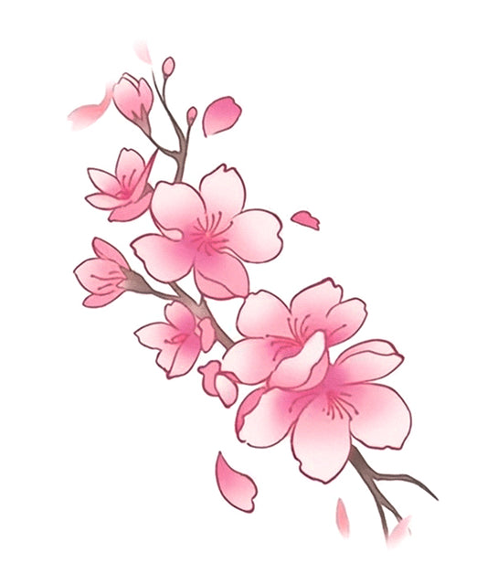 Colored Cherry Blossom Branch