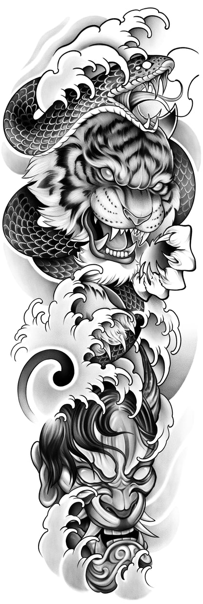 Traditional Tiger, Snake, & Oni