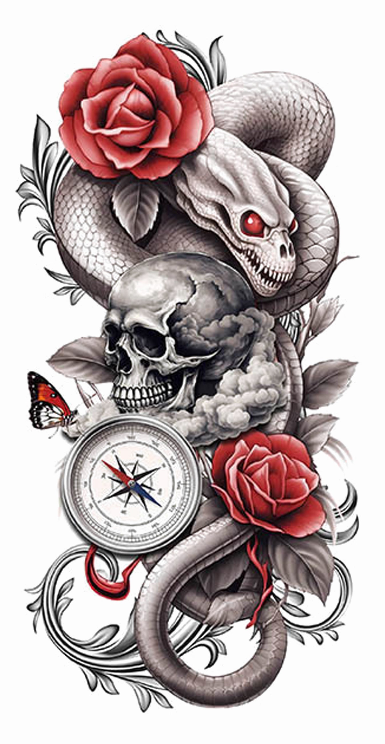 Snake Skull Compass (colored)