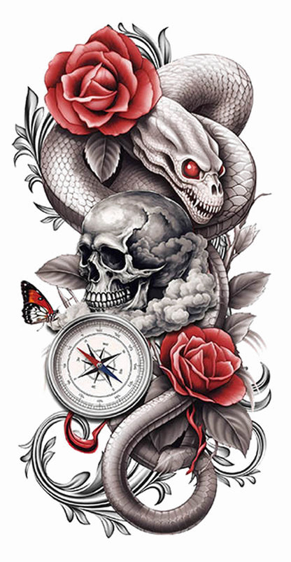 Snake Skull Compass (colored)
