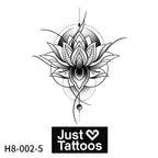 "Divine Awakening" Geometric Lotus Flower (6 Pack) semi-permanent tattoo – view 2