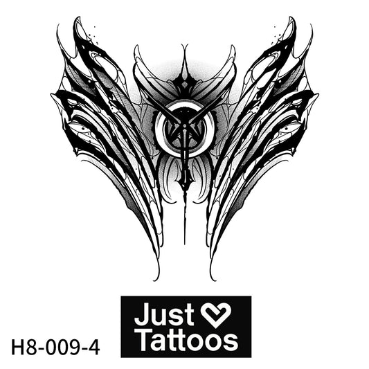 Blackwork Eclipse Wings (6 Pack) |  3.15 in × 3.15 in