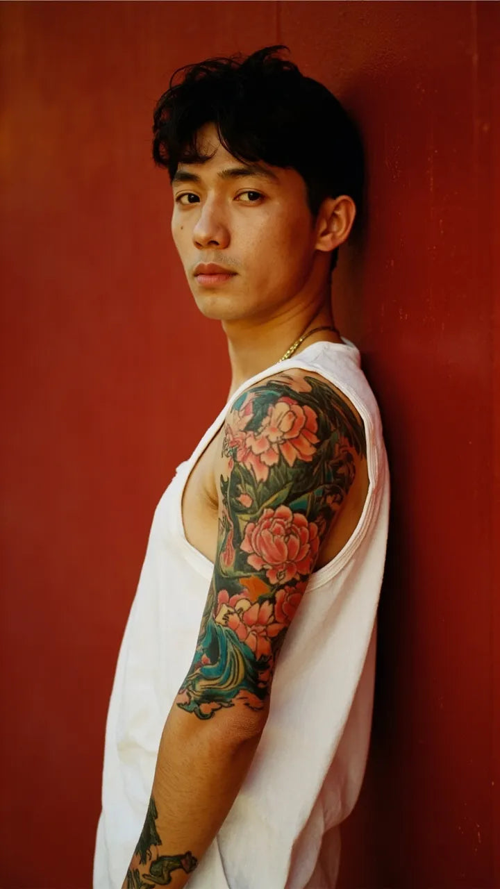 Japanese-style semi-permanent tattoo